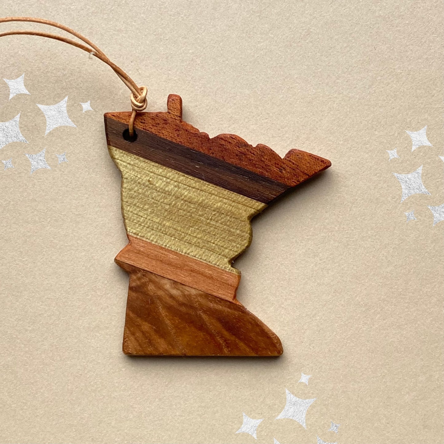 Reclaimed Wood Minnesota Ornament