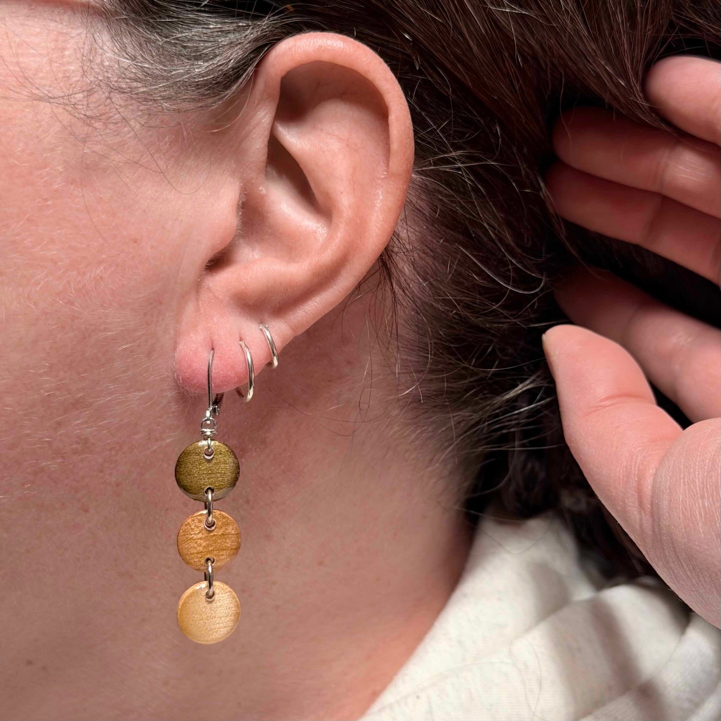 Circles Reclaimed Wood Earrings