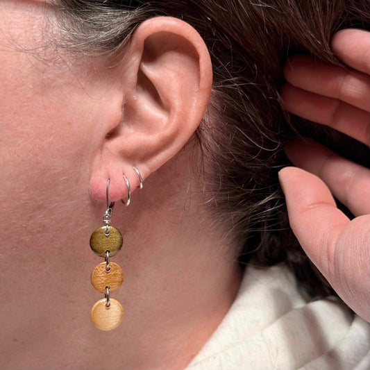 Circles Reclaimed Wood Earrings