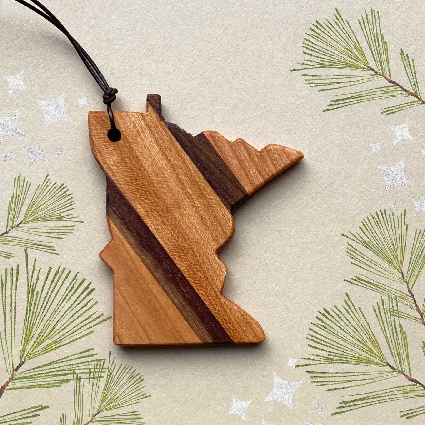Reclaimed Wood Minnesota Ornament
