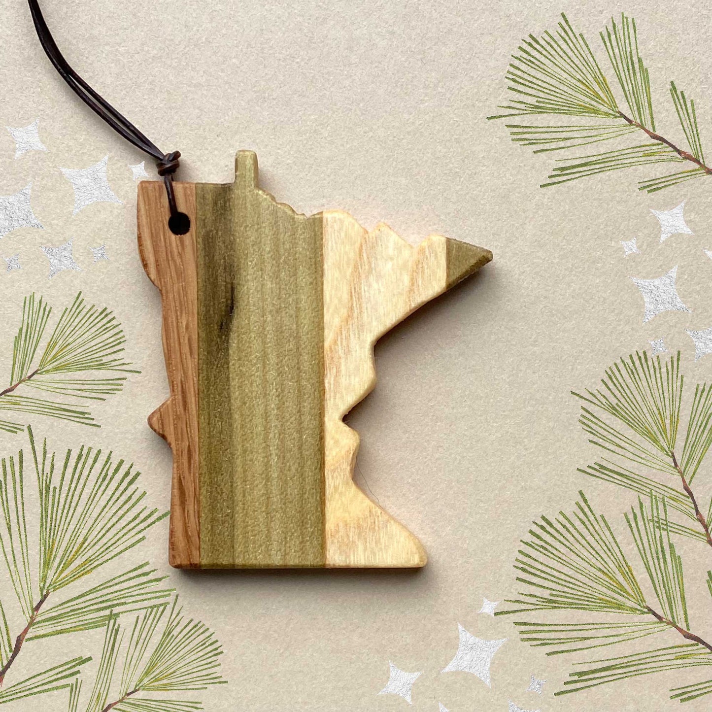 Reclaimed Wood Minnesota Ornament