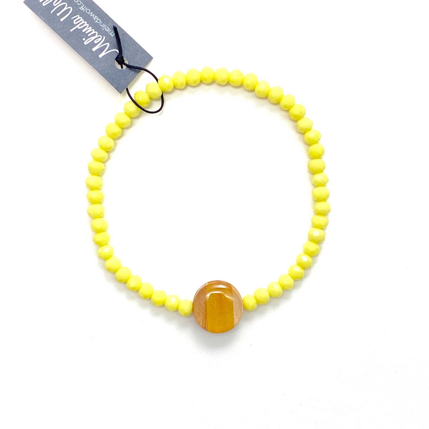 Reclaimed Wood Beaded Bracelet
