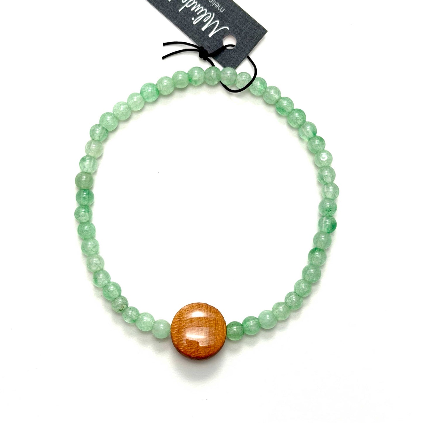 Reclaimed Wood Beaded Bracelet