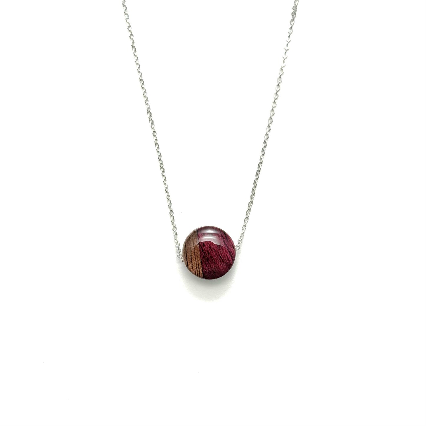 Small Circle Reclaimed Wood Necklace