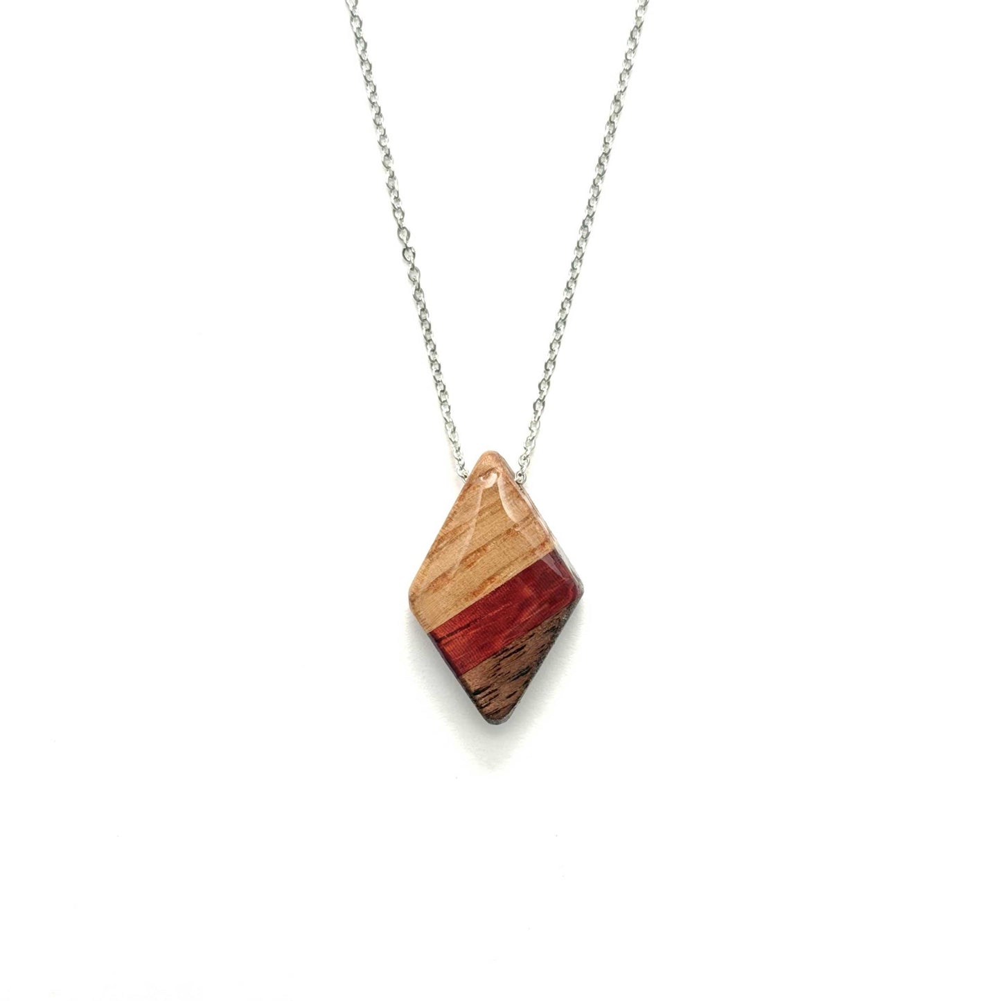 Mini Diamond Reclaimed Wood Necklace