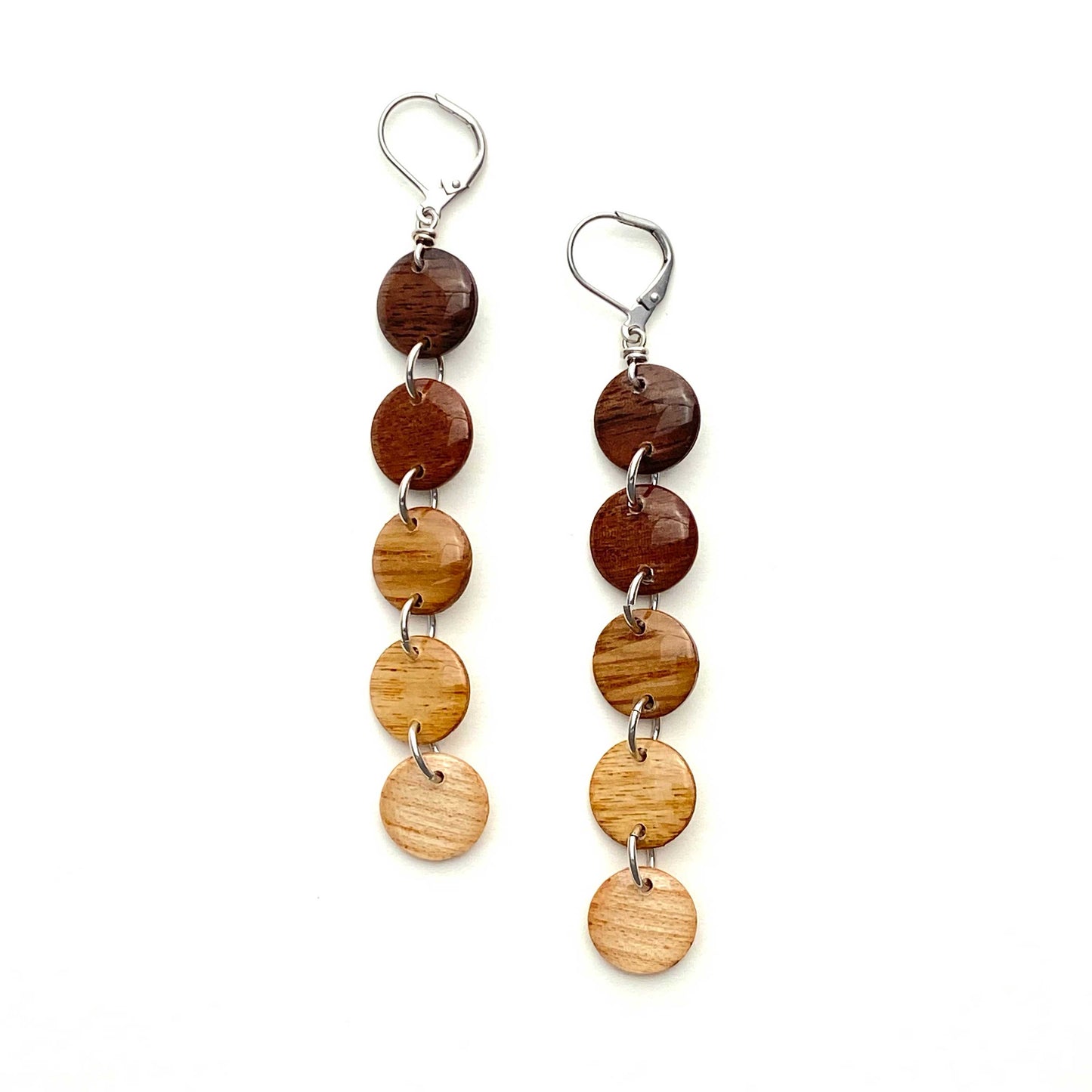 Circles Reclaimed Wood Earrings
