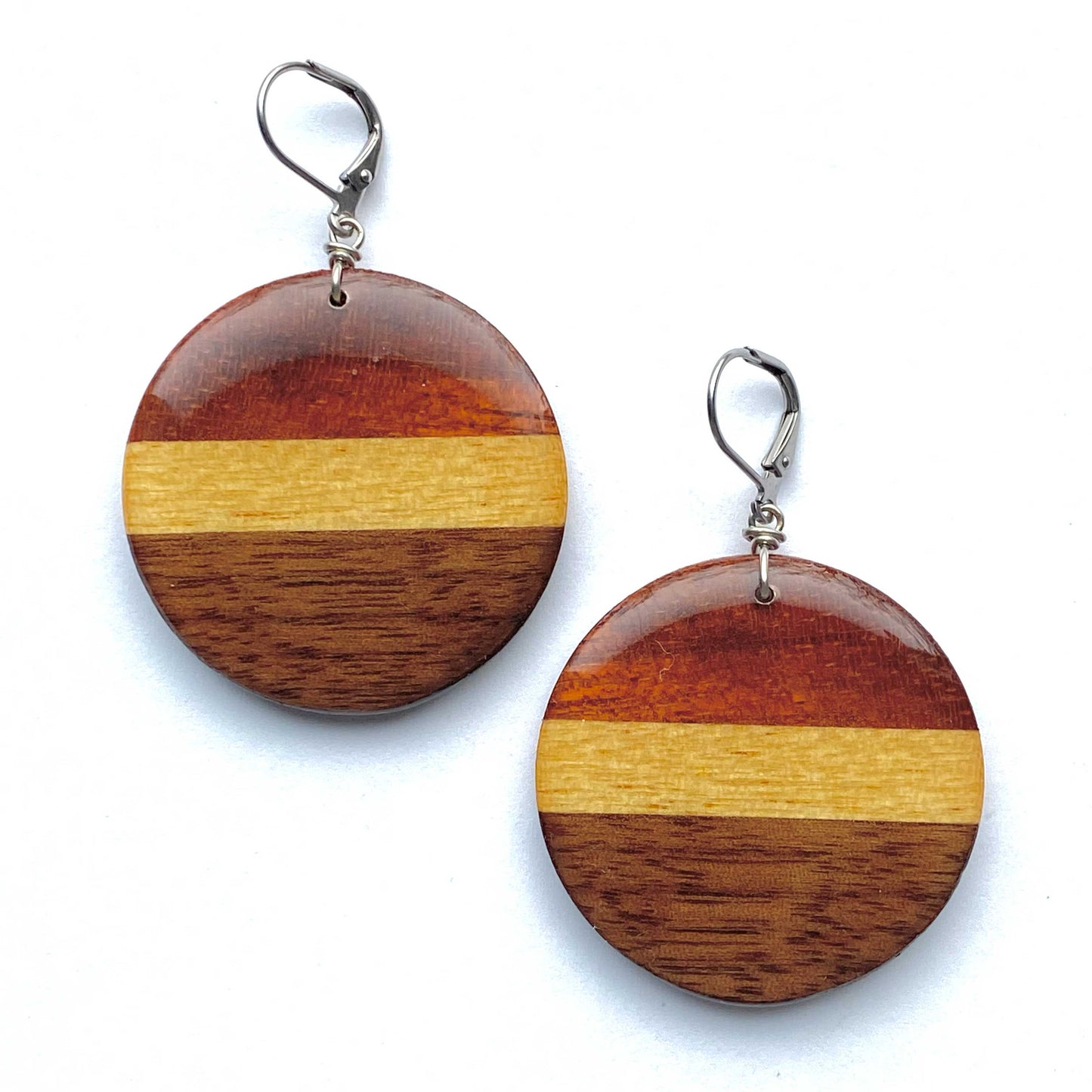 Jumbo Circle Reclaimed Wood Earrings