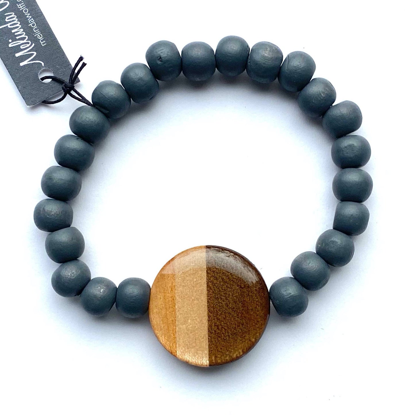 Reclaimed Wood Beaded Bracelet