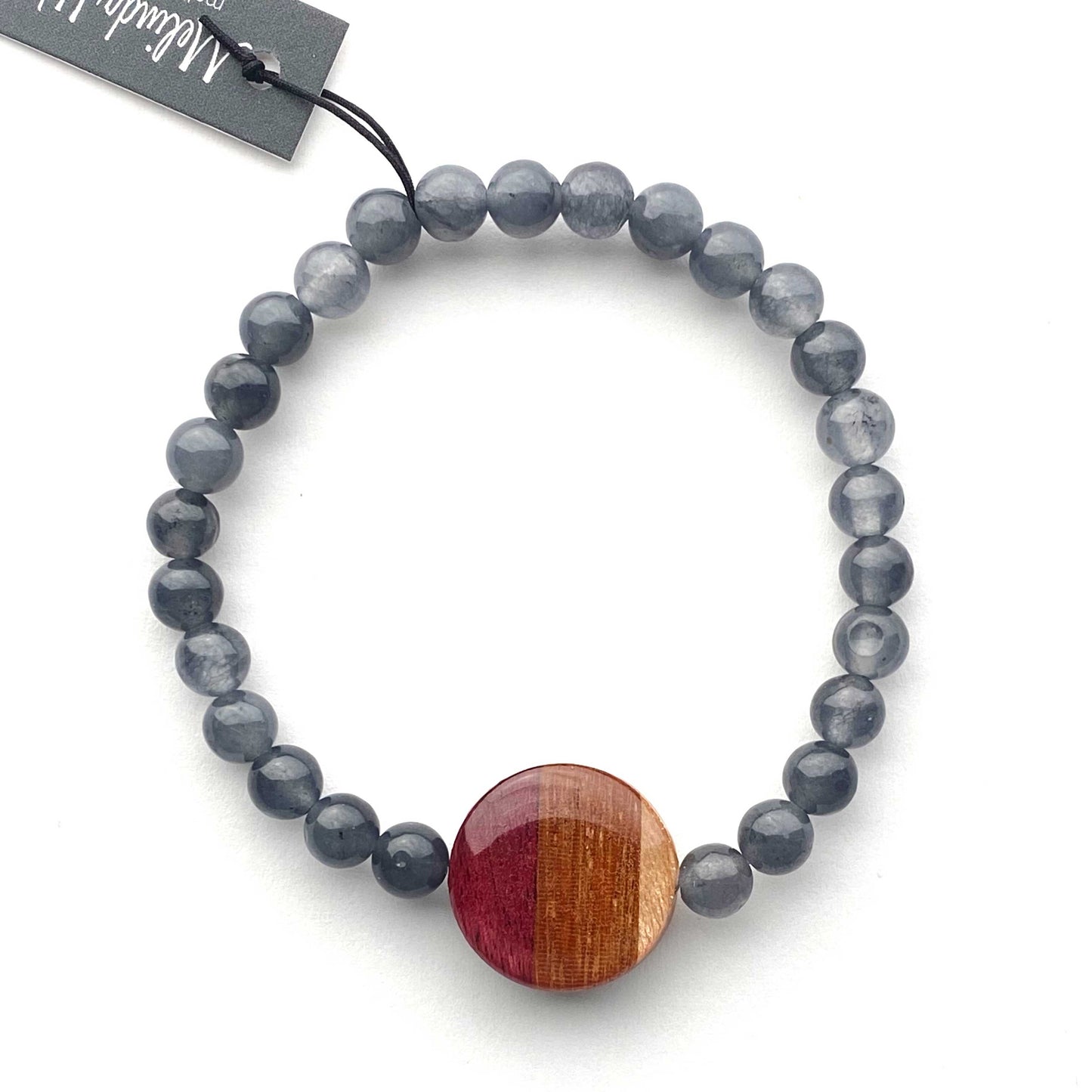 Reclaimed Wood Beaded Bracelet