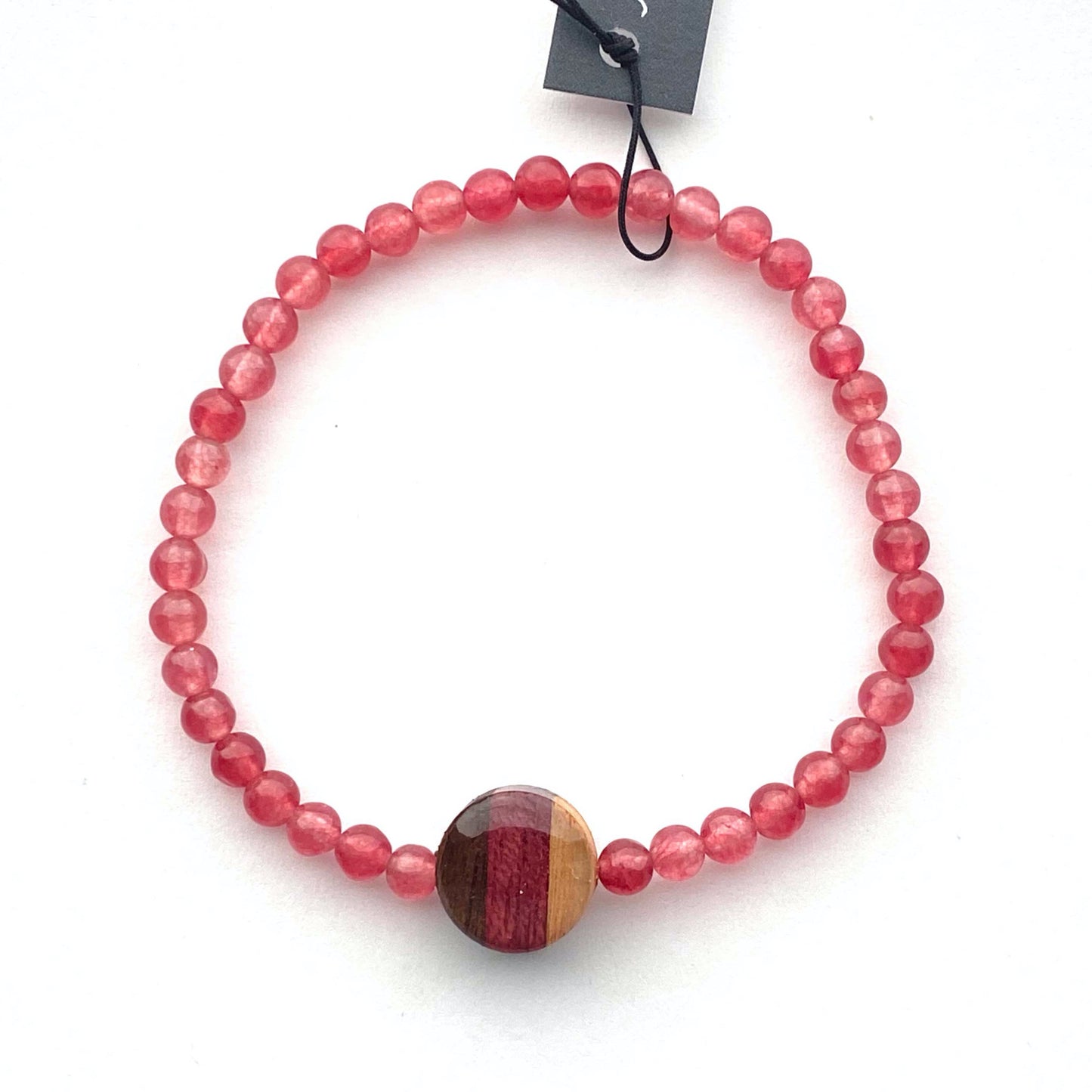Reclaimed Wood Beaded Bracelet