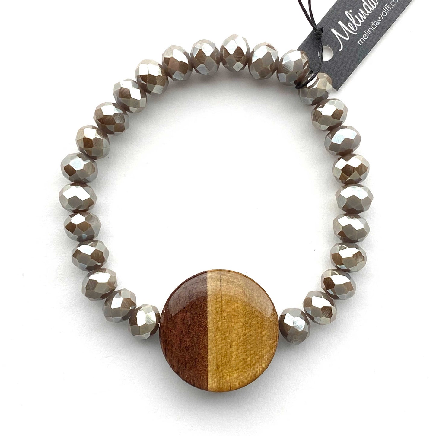 Reclaimed Wood Beaded Bracelet