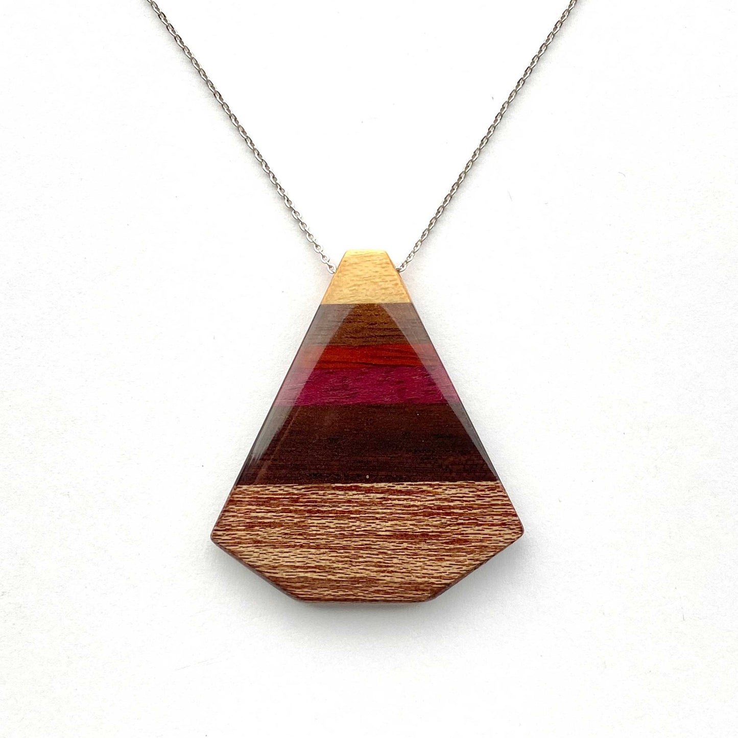 Fan Reclaimed Wood Necklace