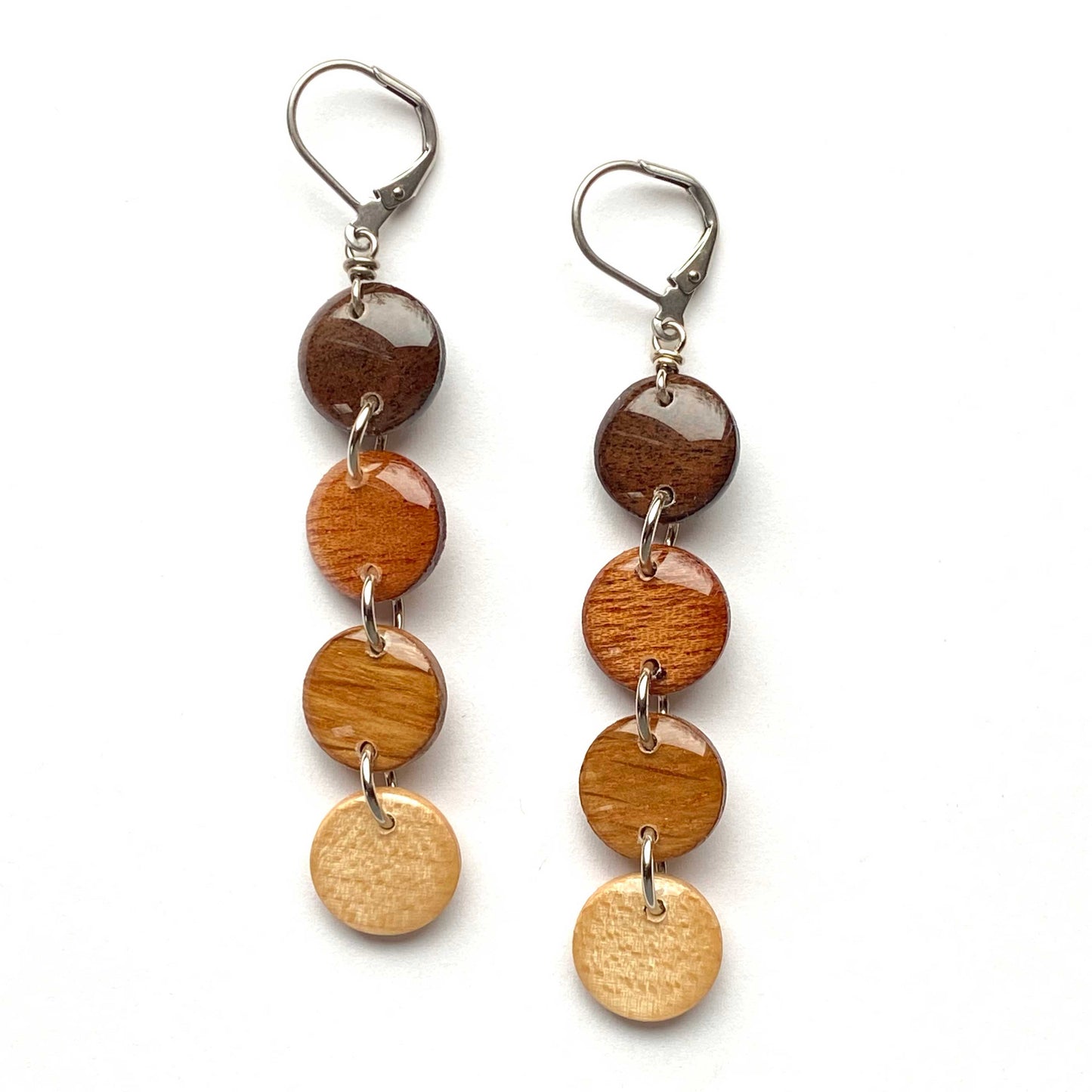 Circles Reclaimed Wood Earrings