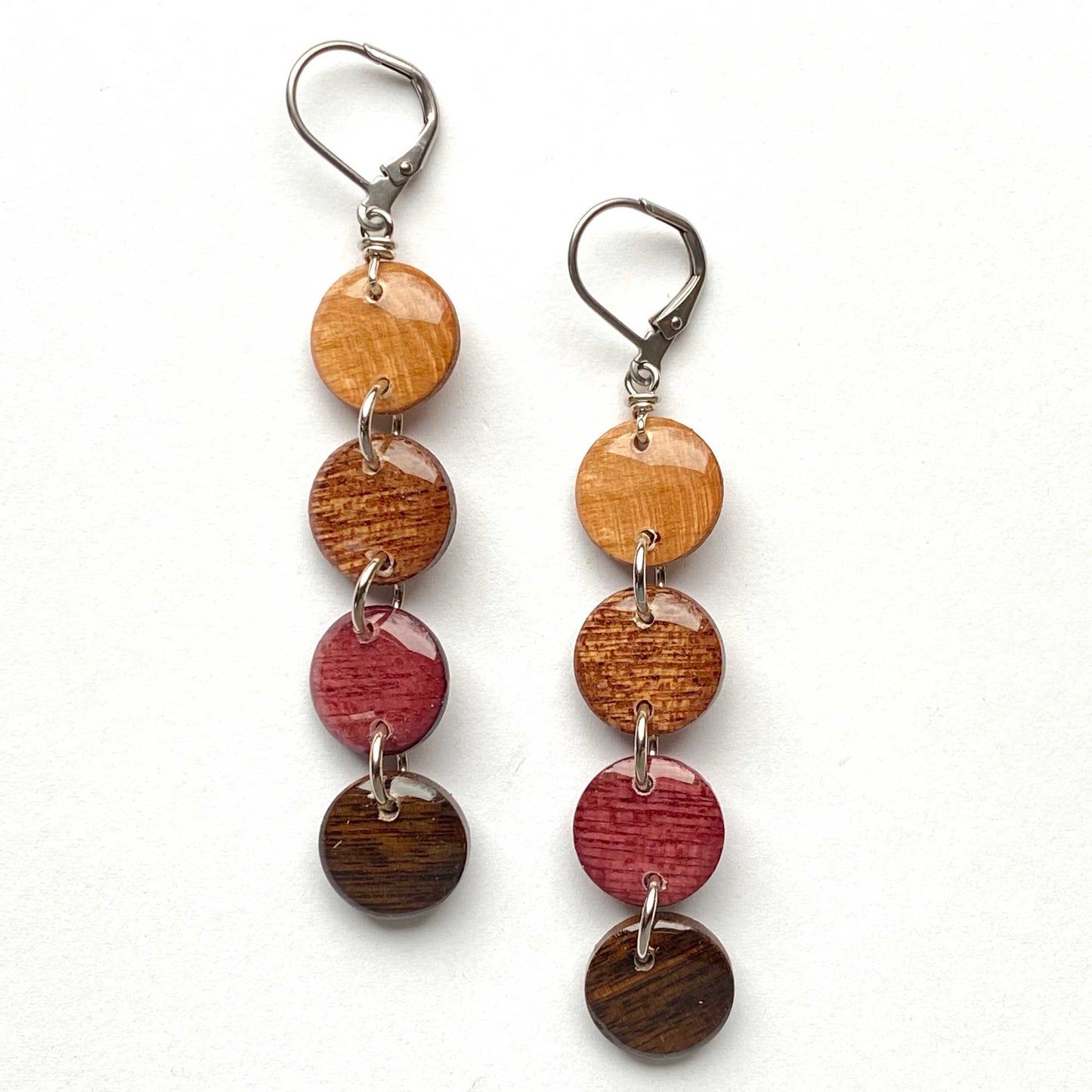 Circles Reclaimed Wood Earrings