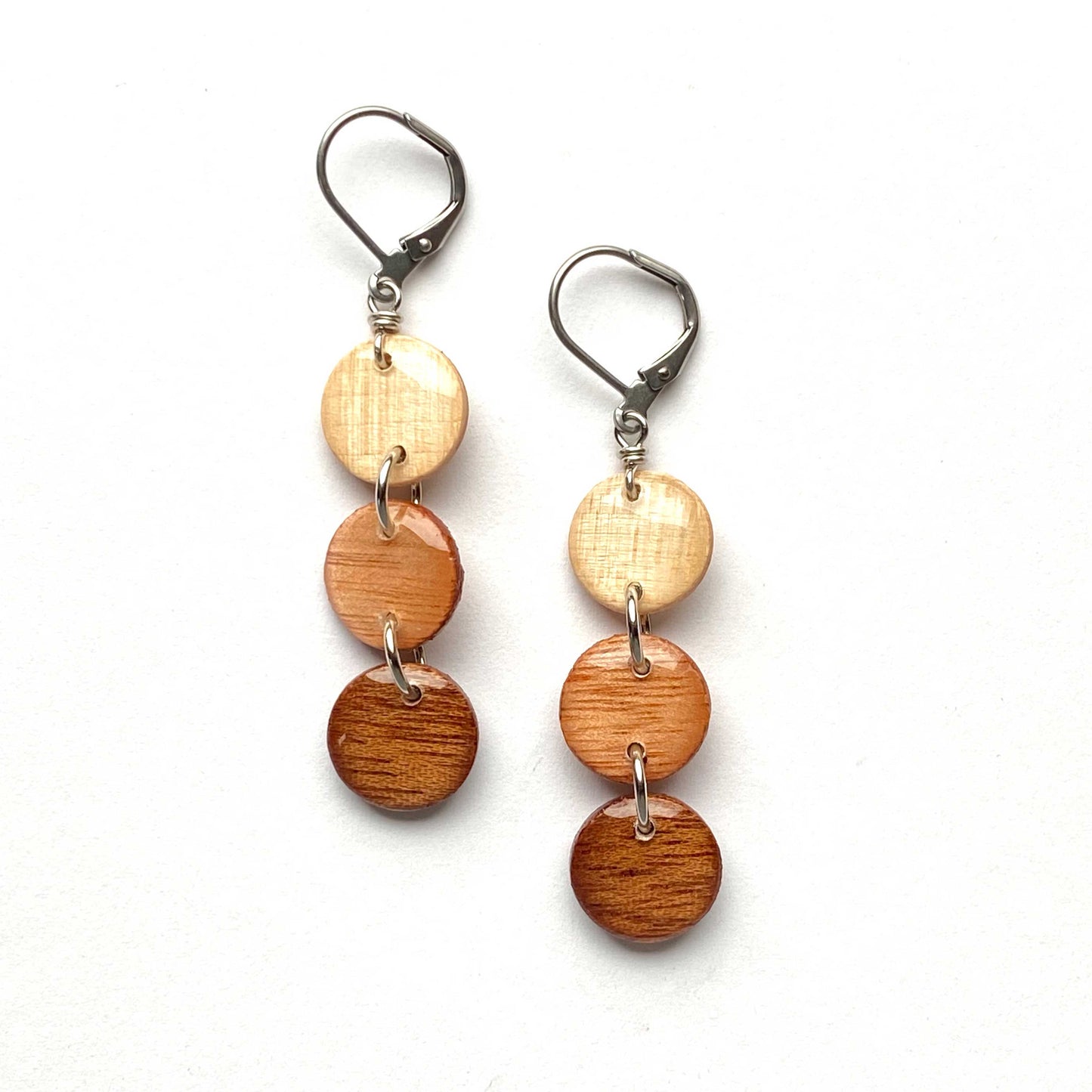 Circles Reclaimed Wood Earrings