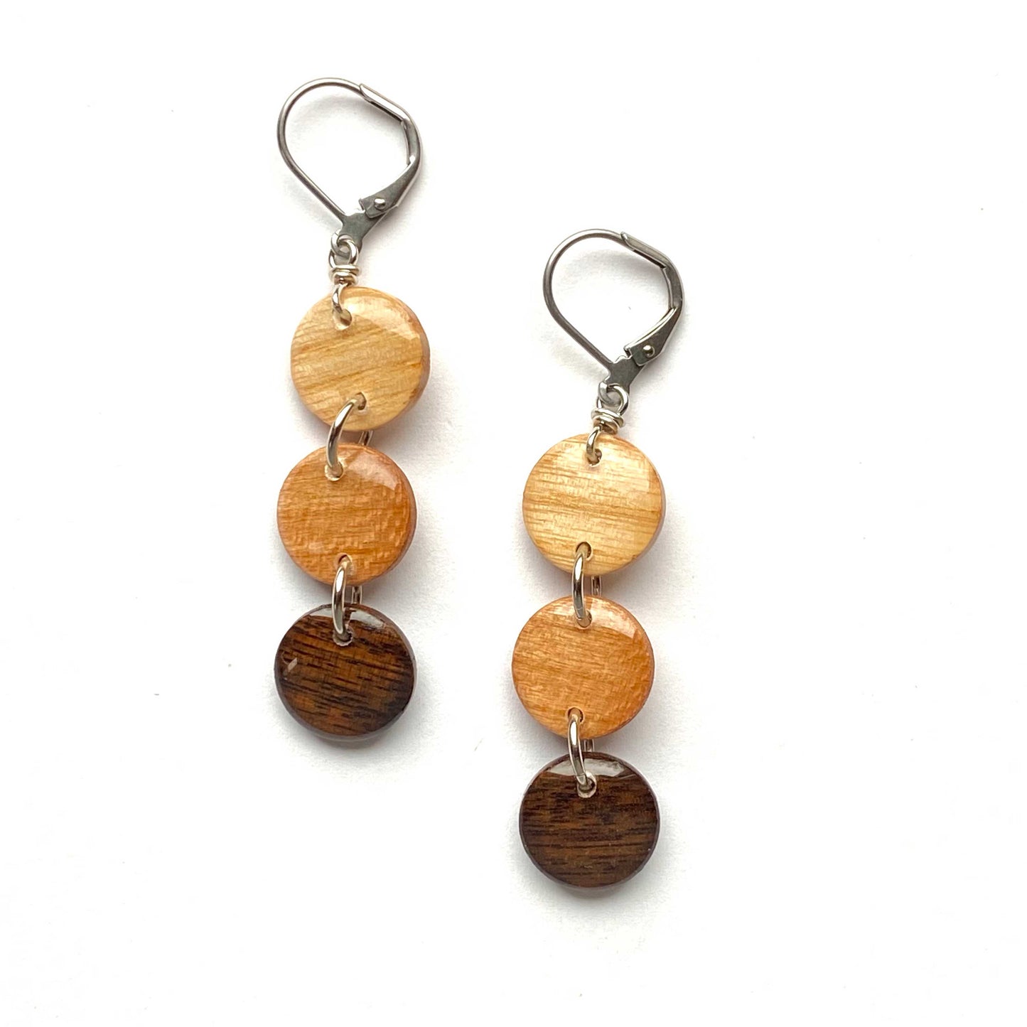 Circles Reclaimed Wood Earrings