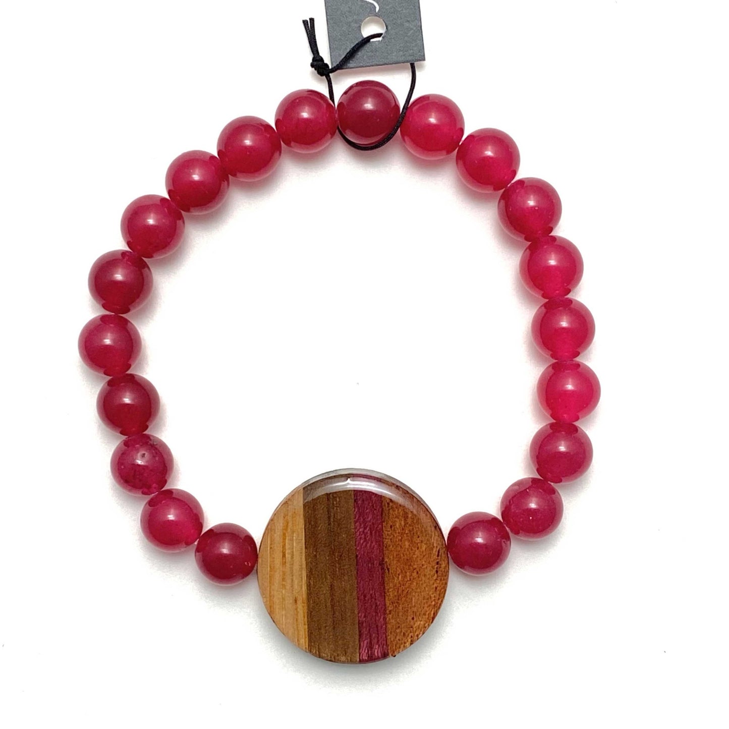 Reclaimed Wood Beaded Bracelet