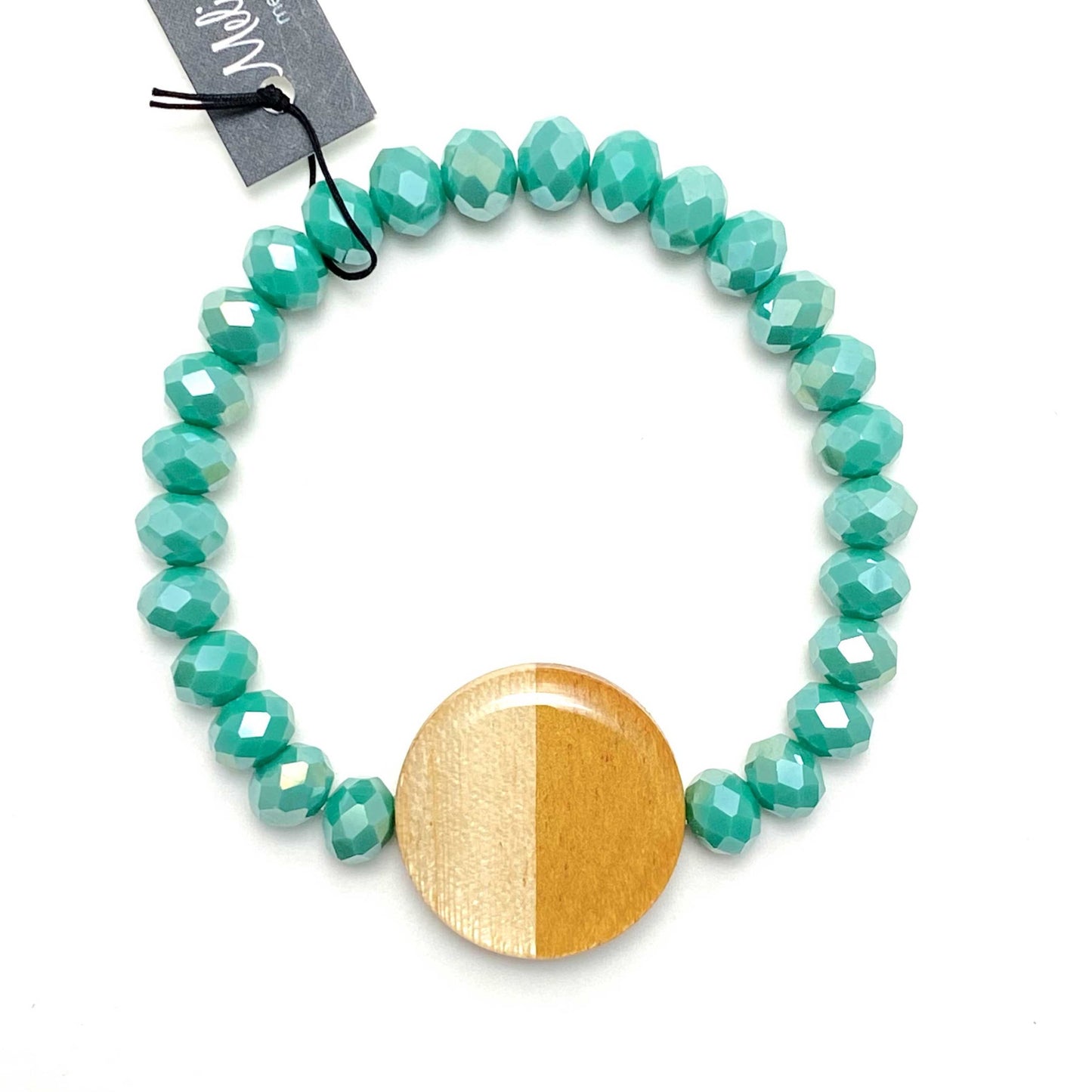 Reclaimed Wood Beaded Bracelet