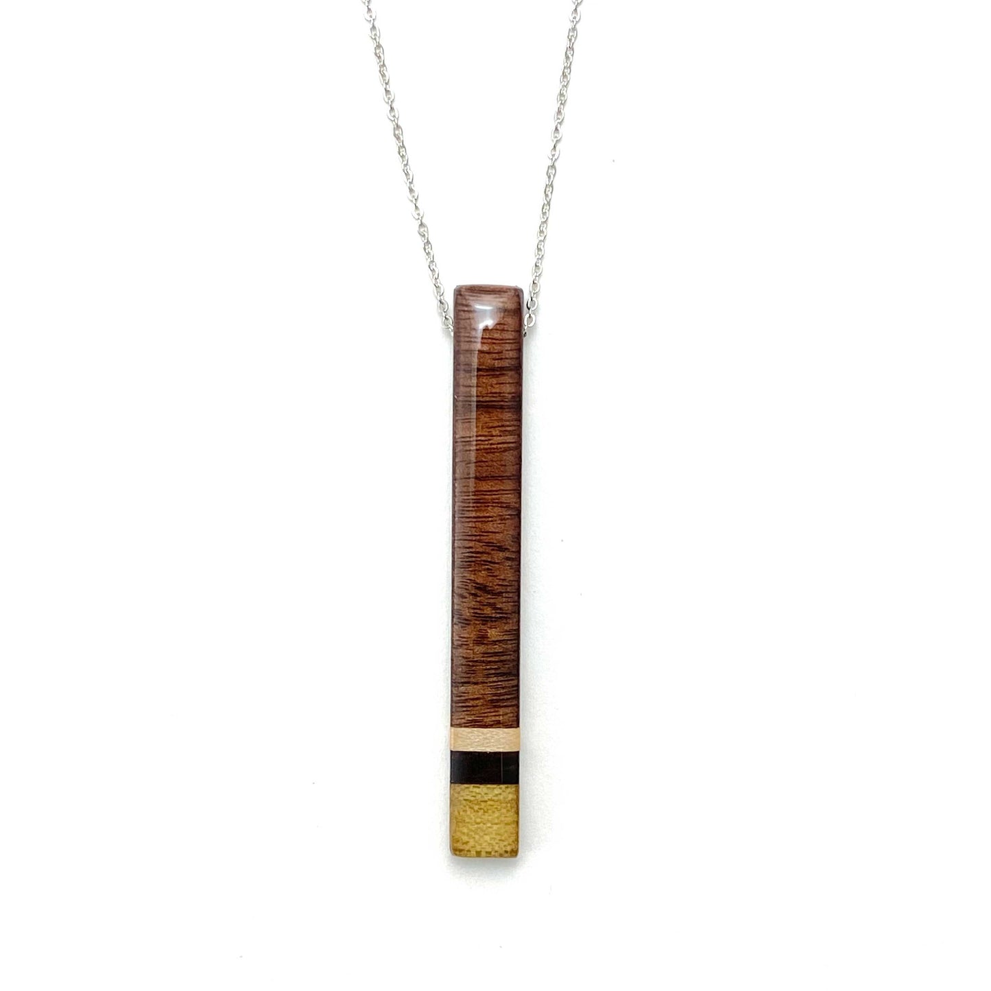 Skinny Stick Reclaimed Wood Necklace