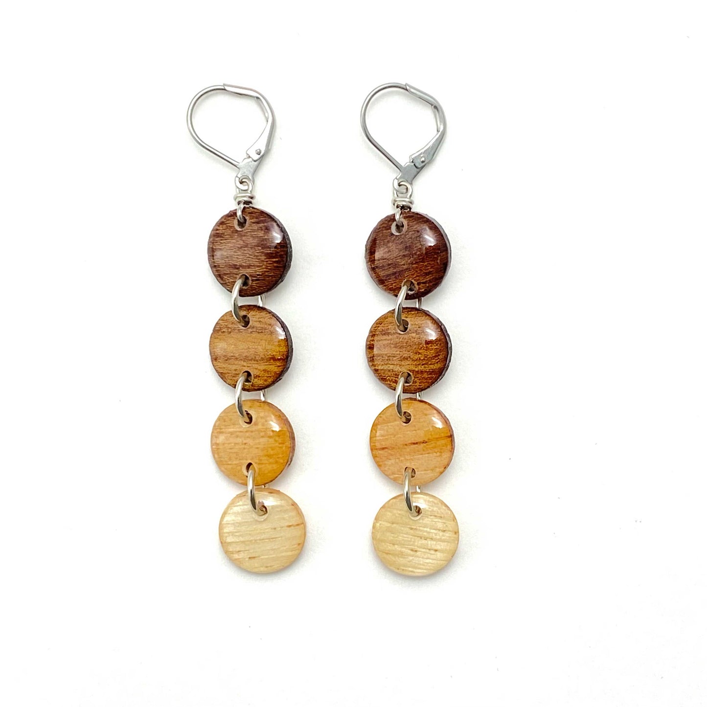 Circles Reclaimed Wood Earrings