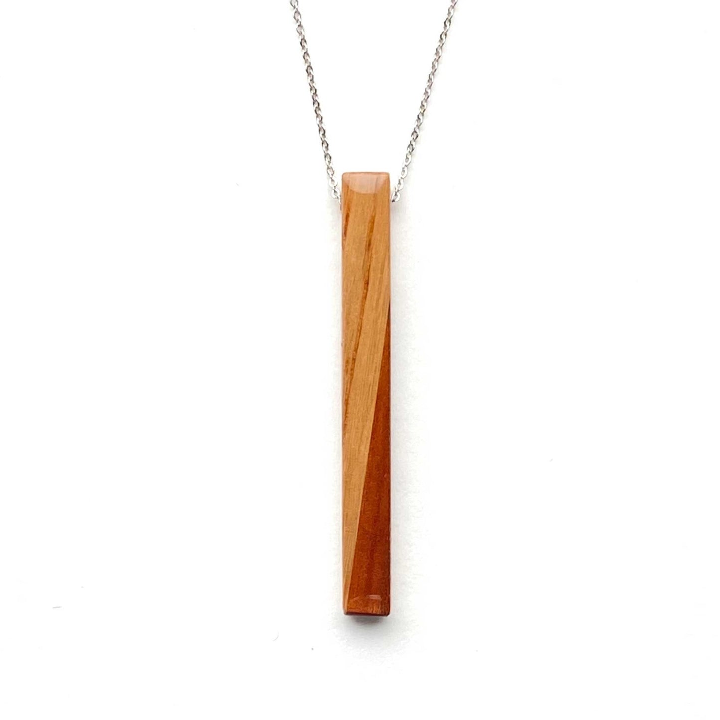 Skinny Stick Reclaimed Wood Necklace