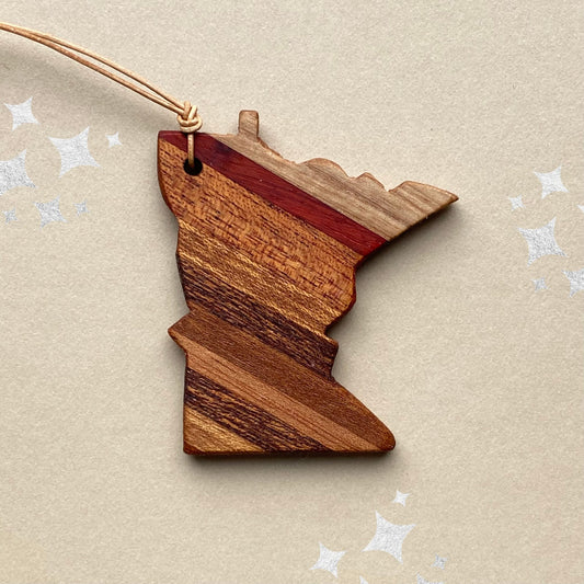 Reclaimed Wood Minnesota Ornament