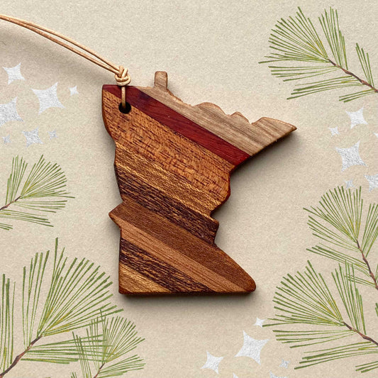 Reclaimed Wood Minnesota Ornament