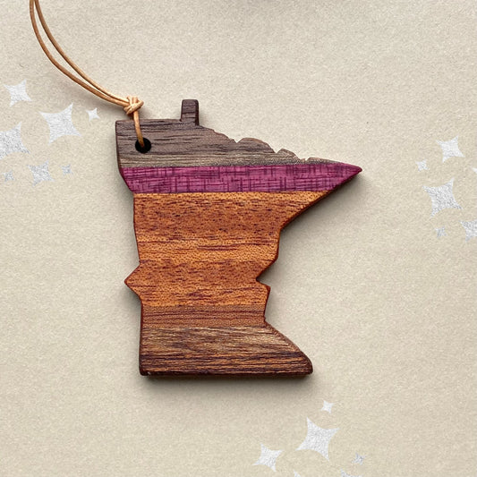 Reclaimed Wood Minnesota Ornament