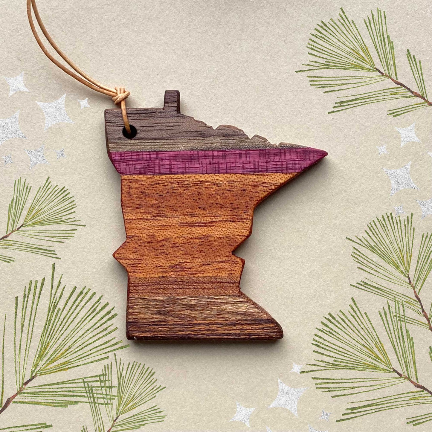 Reclaimed Wood Minnesota Ornament