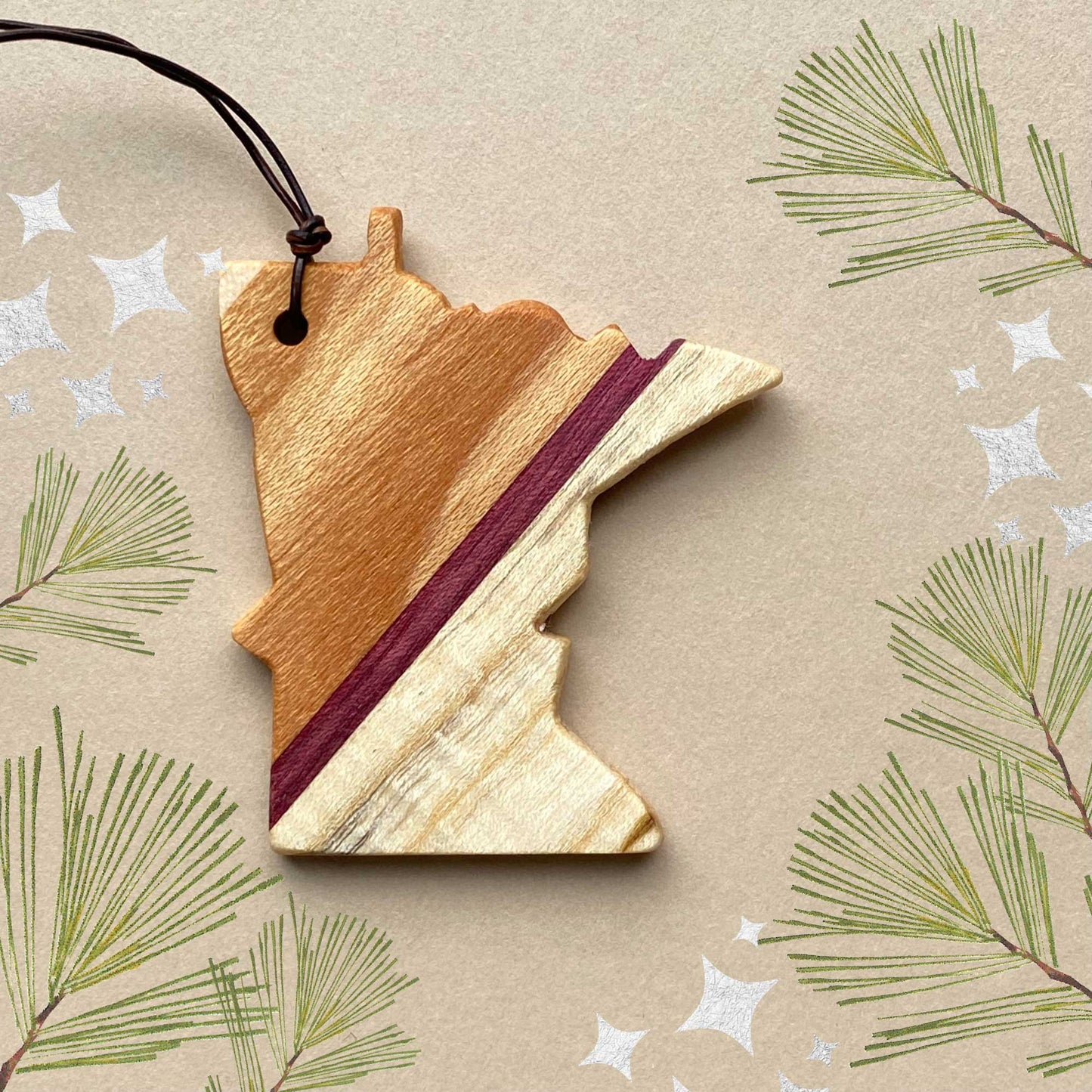 Reclaimed Wood Minnesota Ornament