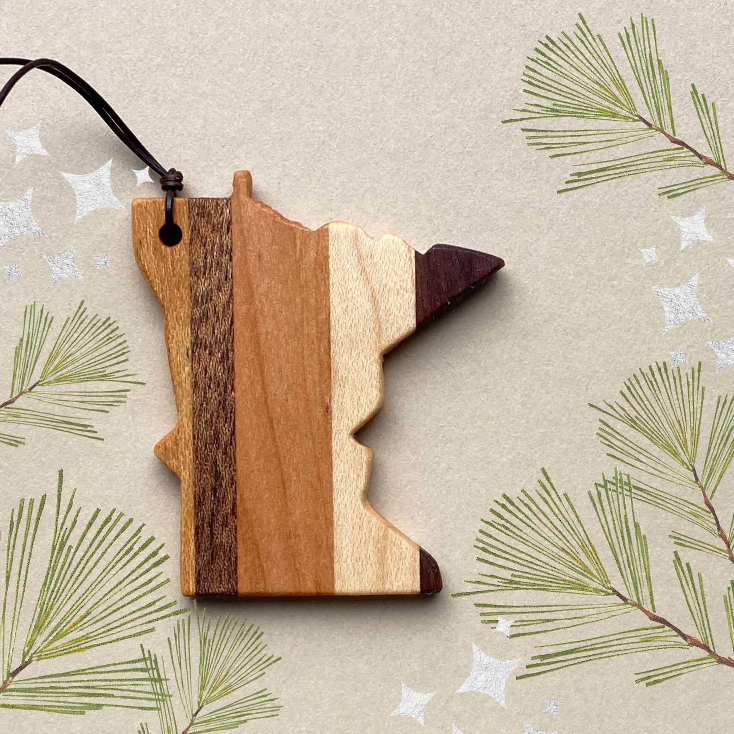 Reclaimed Wood Minnesota Ornament