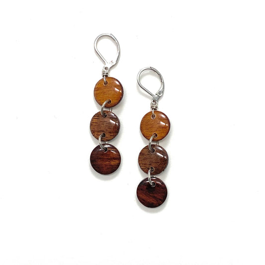 Circles Reclaimed Wood Earrings