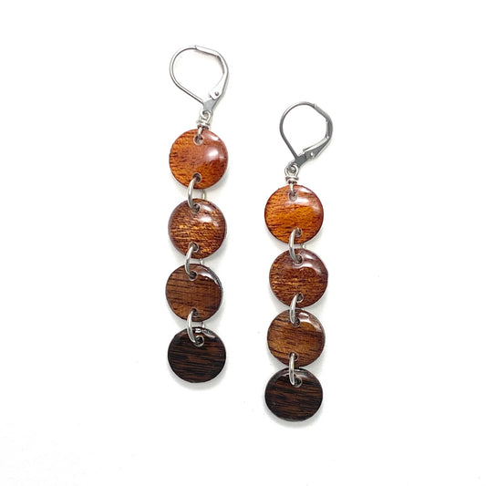 Circles Reclaimed Wood Earrings