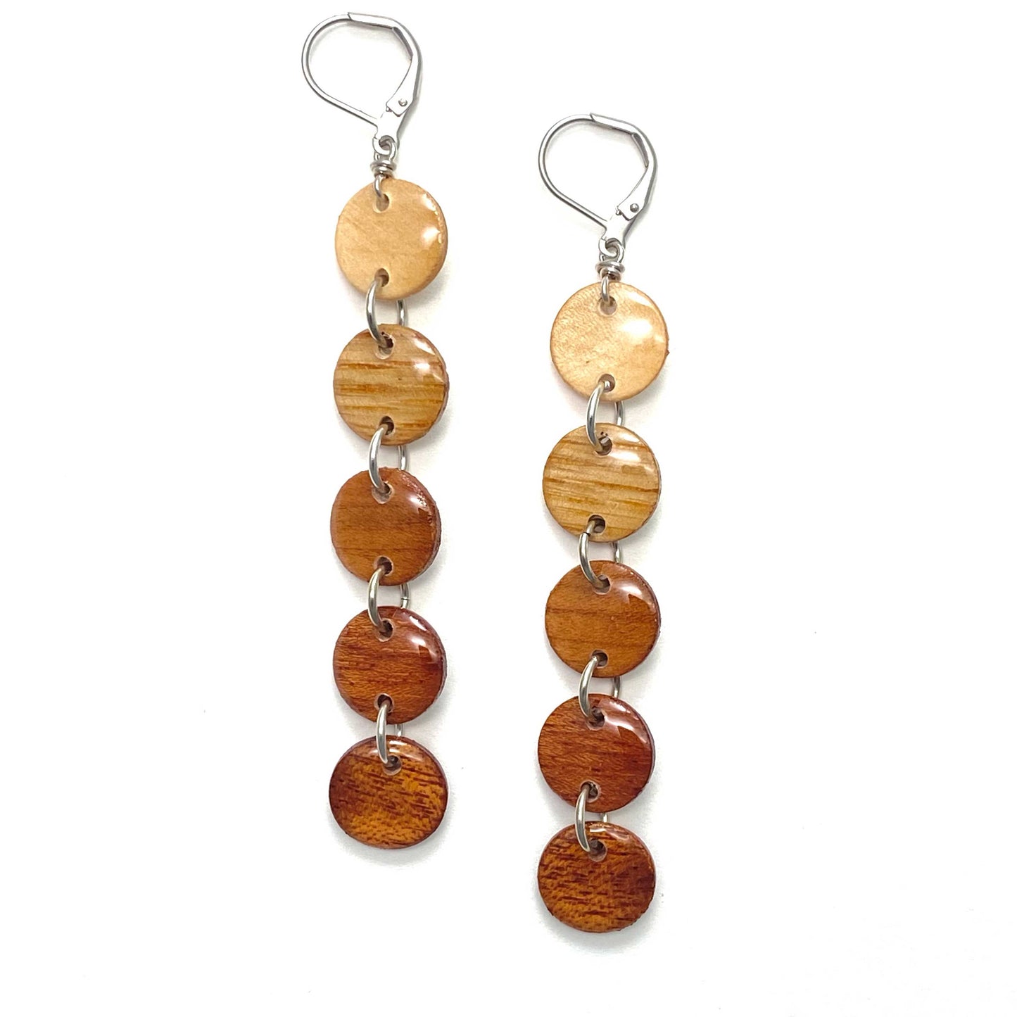Circles Reclaimed Wood Earrings