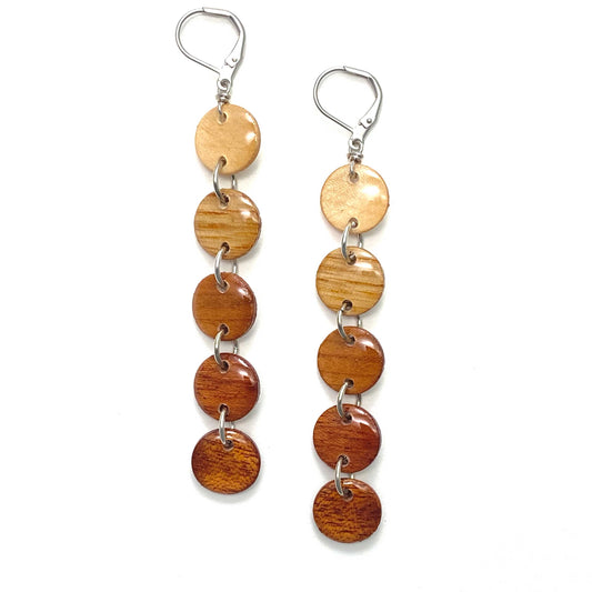 Circles Reclaimed Wood Earrings