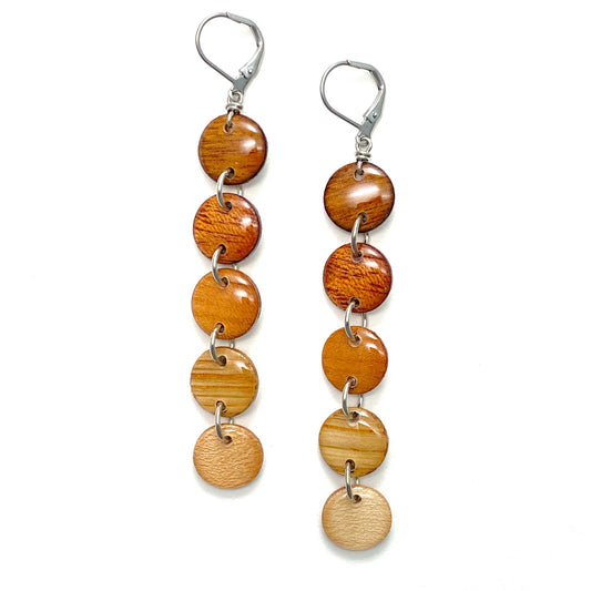 Circles Reclaimed Wood Earrings