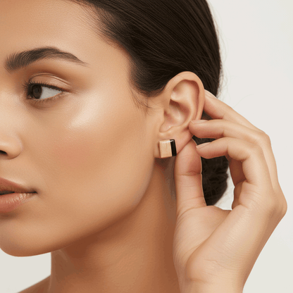 Square Post Studs Reclaimed Wood Earrings