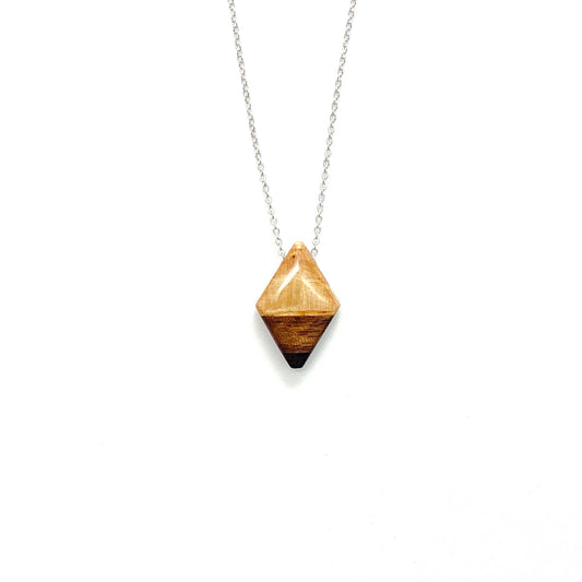 Mini Diamond Reclaimed Wood Necklace