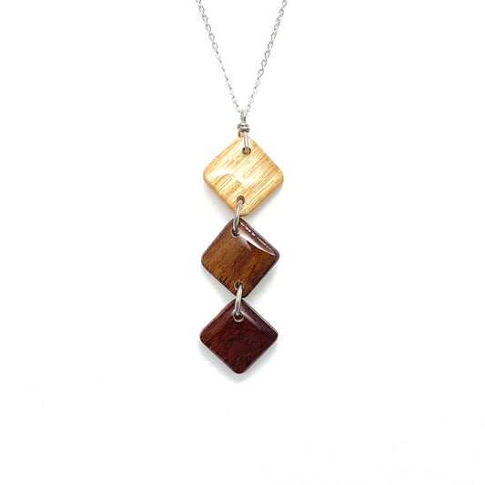 Diamond Reclaimed Wood Necklace