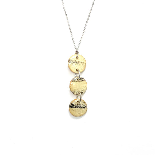 Small Circles Reclaimed Wood Necklace