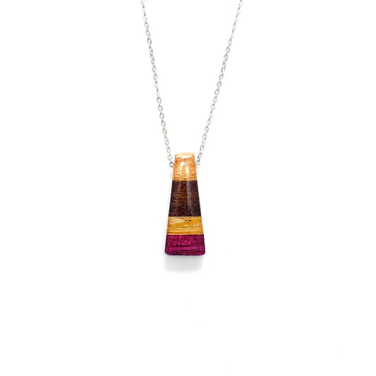 Small Isosceles Reclaimed Wood Necklace