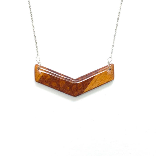 Chevron Reclaimed Wood Necklace