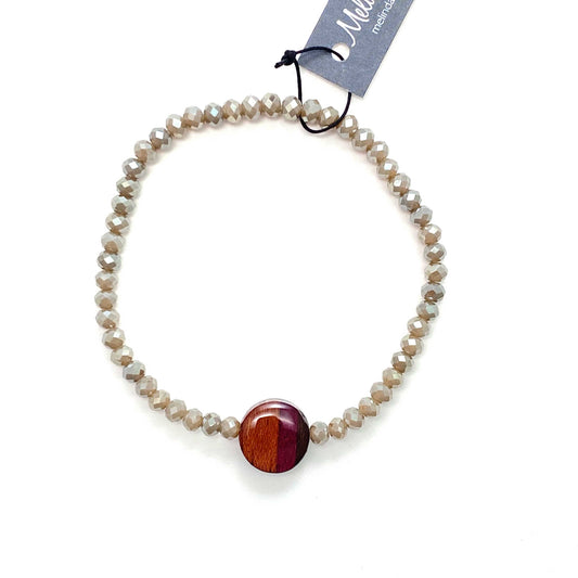 Reclaimed Wood Beaded Bracelet
