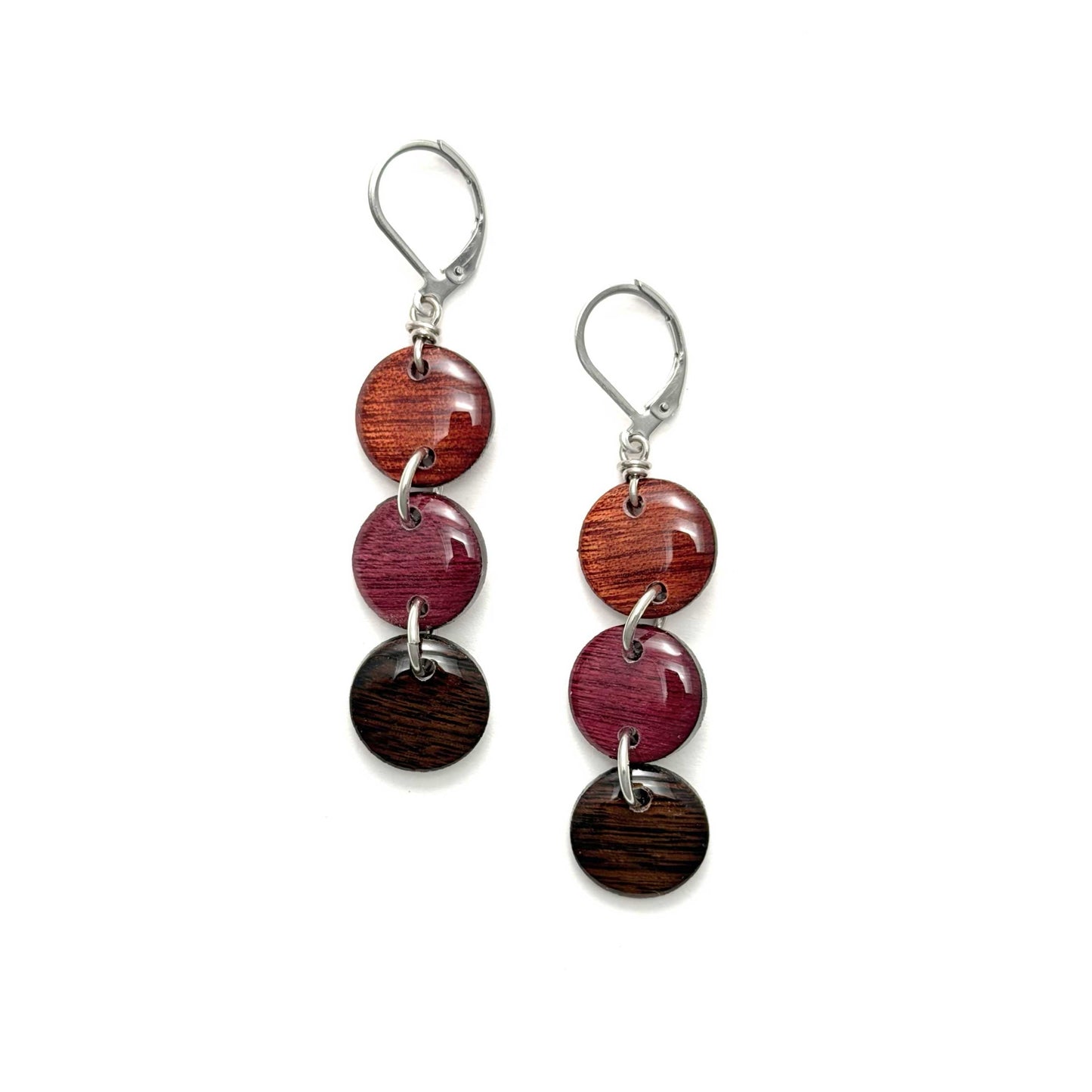 Circles Reclaimed Wood Earrings