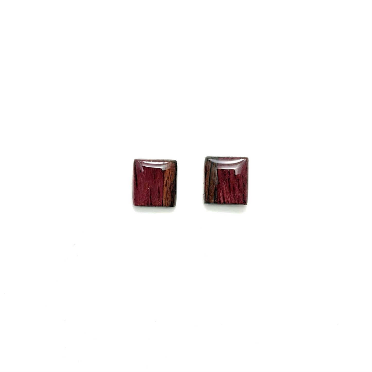 Square Post Studs Reclaimed Wood Earrings