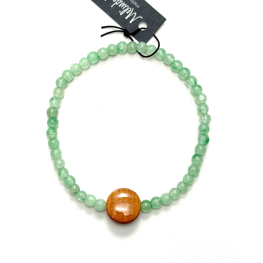 Reclaimed Wood Beaded Bracelet