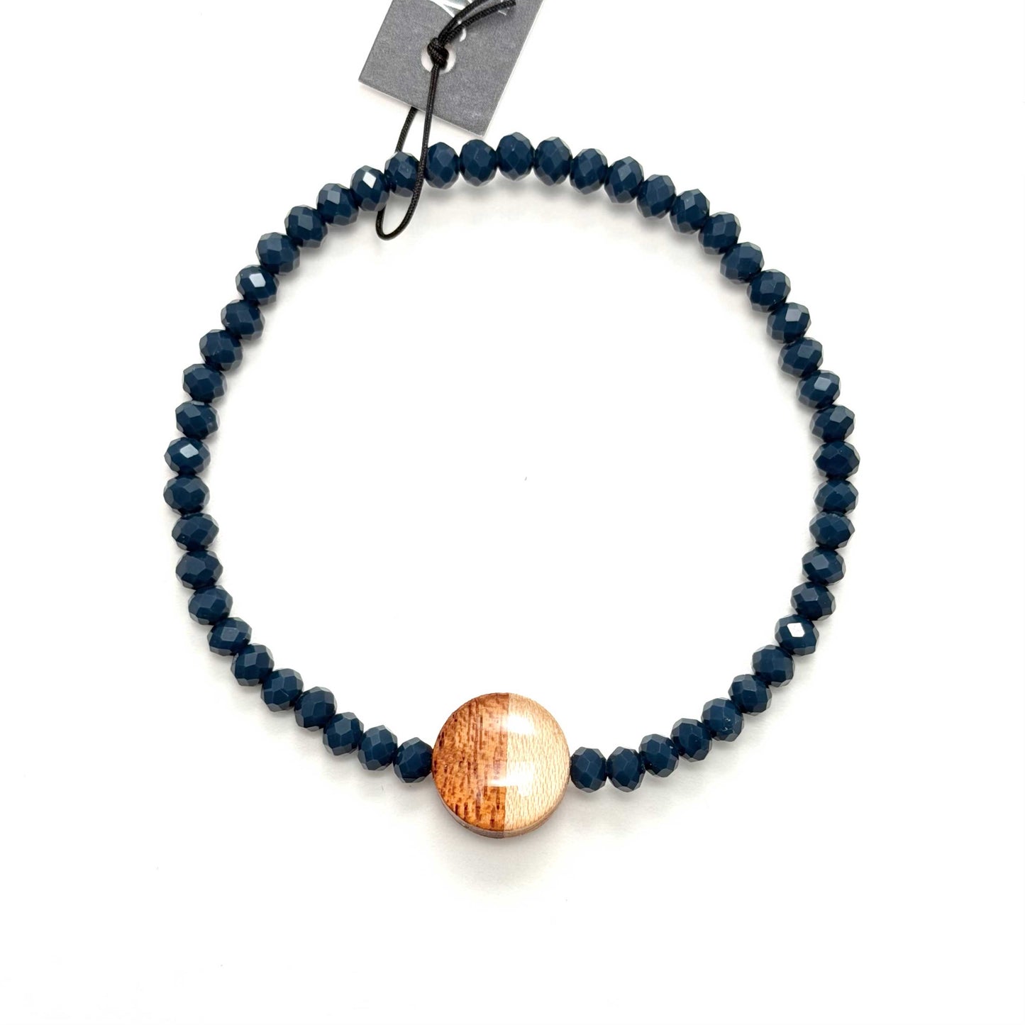 Reclaimed Wood Beaded Bracelet