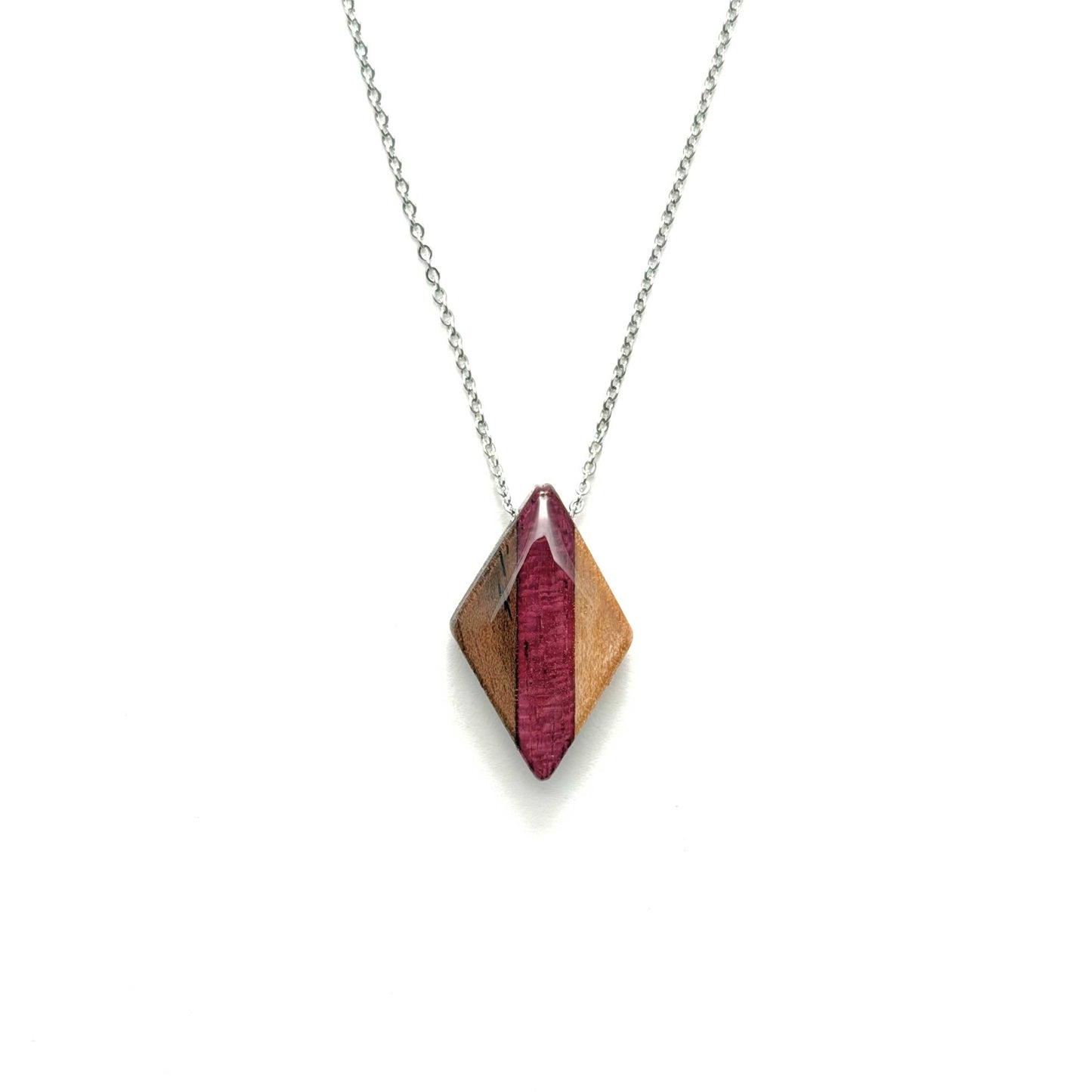 Mini Diamond Reclaimed Wood Necklace