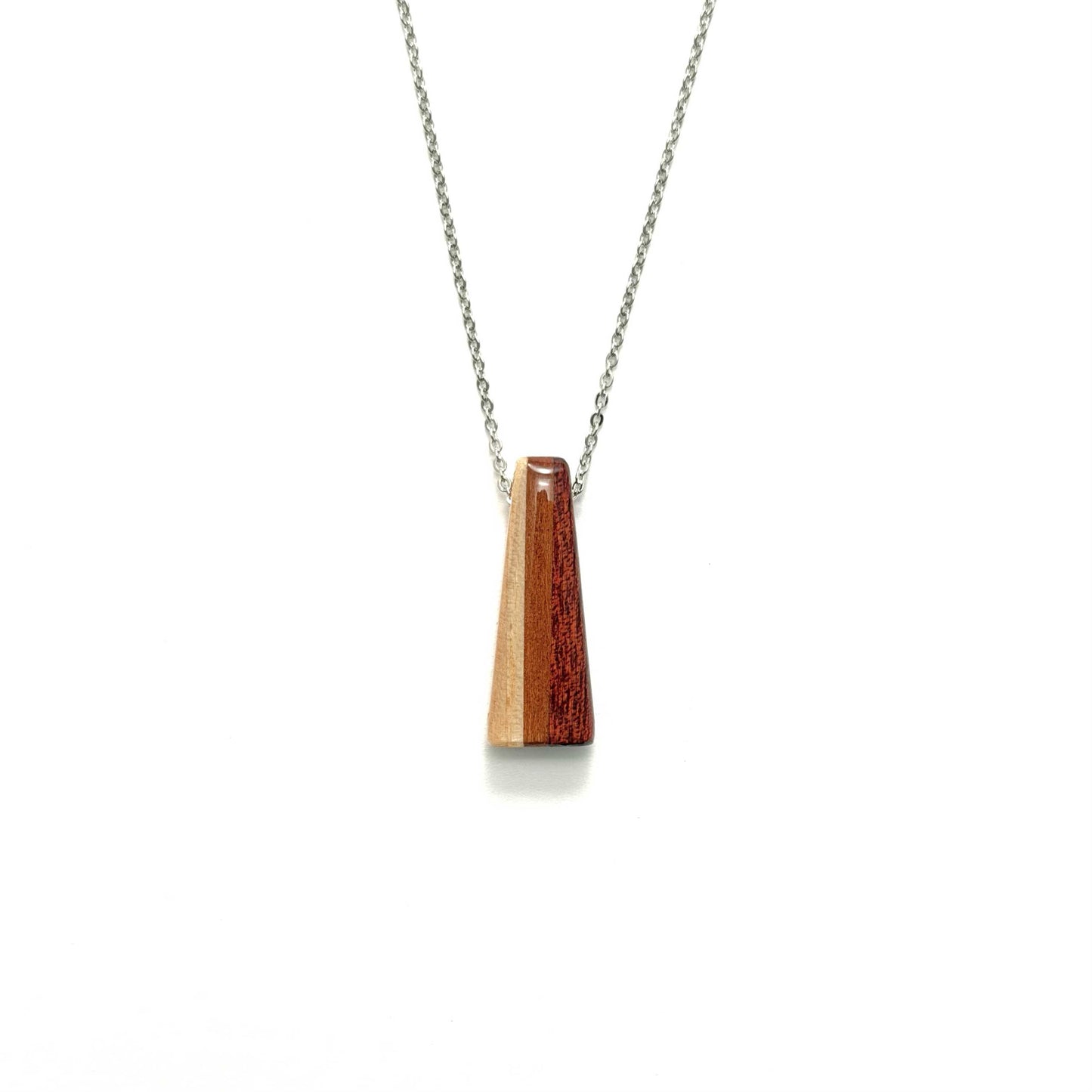 Small Isosceles Reclaimed Wood Necklace