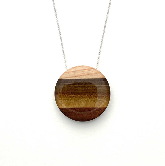 Jumbo Circle Reclaimed Wood Necklace